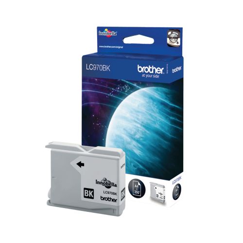 BROTHER Cartucho de tinta preto  MFC/DCP-135/150C/235C/260C  (350 pag.) , Brother , BROLC970BK , 4977766648493